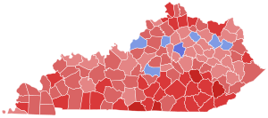 2016 United States Senate election in Kentucky results map by county.svg