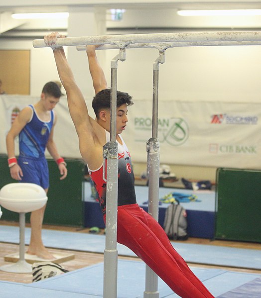 File:2019-05-25 Budapest Cup age group II all-around competition parallel bars (Martin Rulsch) 143.jpg