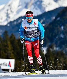 20190303 FIS NWSC Seefeld Men CC 50km Mass Start Denis Spitsov 850 7260 (cropped).jpg