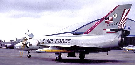 49th FIS Convair F-106A Delta Dart, AF Ser. No. 59-0076, in Bicentennial markings, 1976