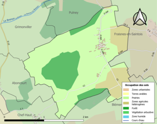 Kolorowa mapa przedstawiająca użytkowanie gruntów.