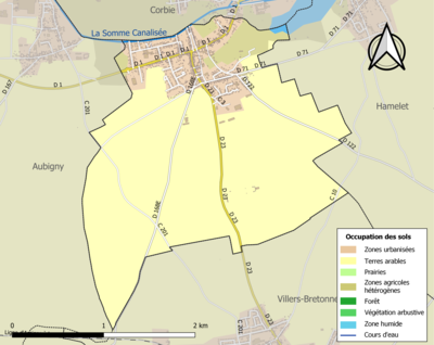 Mappa a colori che mostra l'uso del suolo.