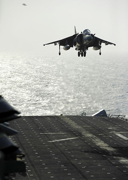 File:AV-8B Harrier II on USS Boxer.JPG