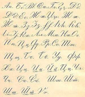 Alphabet abkhaze de Gulia et Matchavariani en 1892.