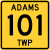 Adams Township Route 101, Coshocton County, Ohio.svg