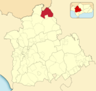 Расположение муниципалитета Аланис на карте провинции