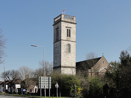 All Hallows Twickenham, as seen from the A316