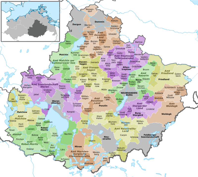 Landkreis Mecklenburgische Seenplatte: Geografie, Einwohnerentwicklung, Geschichte