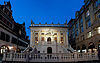 Old Leipzig bourse at night