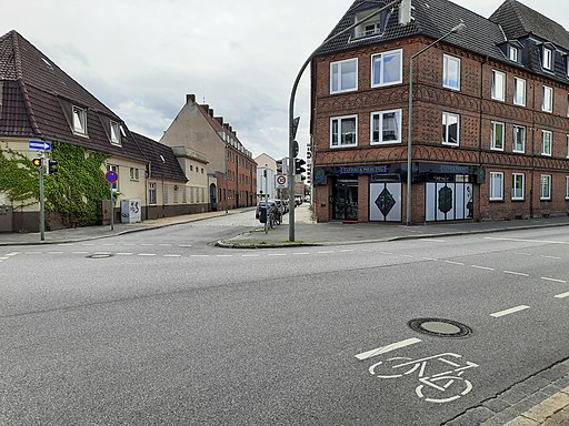 Am Brunnenkamp, Neumünster-Faldera; Blick Richtung Warmsdorfstraße