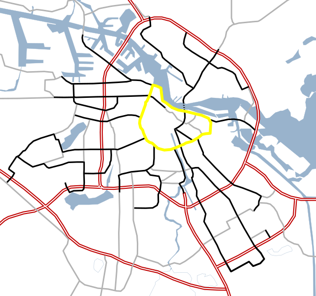 640px Amsterdam outline S roads S100.svg