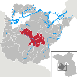 Amt Brücks läge i Landkreis Potsdam-Mittelmark, Brandenburg