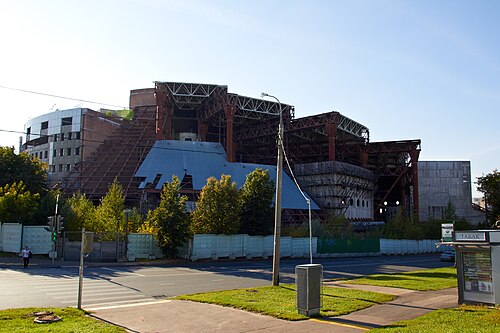 Русский: недостроенный аквапарк Аквадром English: unfinished waterpark Aquadrom