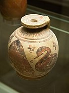 Ancient Greek pottery depicting a goose Arybalos, Siren and goose, 575-550 BC, Prague Kinsky, NM-H10 4755, 140824.jpg