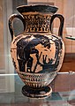 Attic black-figure neck-amphora - ABV extra - Herakles and the boar - recovery of Helena - Firenze MAN 4148 - 05