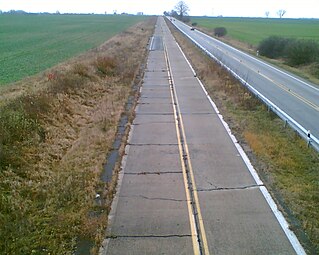 Fahrbahnzustand in Höhe Penkun (Dezember 2006)