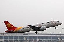 A Beijing Capital Airlines Airbus A320-200 takes off from Dalian Zhoushuizi International Airport, China in 2013.