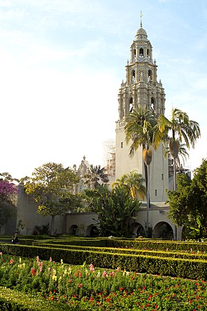 Balboa Park's Bell Tower Over the Alcazar Garden.jpg