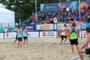 Deutsch: Beachhandball Europameisterschaften 2019 (Beach handball Euro); Tag 6: 7. Juli 2019 – Männerfinale, Dänemark-Norwegen 2:0 (25:18, 19:16) English: Beach handball Euro; Day 6: 7 July 2019 – Men's Final – Denmark-Norway 2:0 (25:18, 19:16)