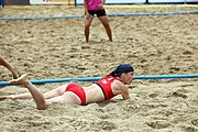 Deutsch: Beachhandball Europameisterschaften 2019 (Beach handball Euro); Tag 5: 6. Juli 2019 – Frauen, Halbfinale, Kroatien-Dänemark 1:2 (12:19, 17:10, 4:7) English: Beach handball Euro; Day 5: 6 July 2019 – Semifinal Men – Croatia-Denmark 1:2 (12:19, 17:10, 4:7)