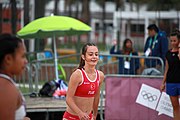 Deutsch: Beachhandball bei den Olympischen Jugendspielen 2018; Tag 5, 10. November 2018; Mädchen, Platzierungsrunde - Amerikanisch-Samoa-Türkei 0:2 English: Beach handball at the 2018 Summer Youth Olympics at 11 October 2018 – Girls Consolation Round – American Samoa-Turkey 0:2