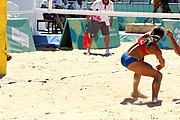 Deutsch: Beachvolleyball bei den Olympischen Jugendspielen 2018; Tag 9, 15. Oktober 2018; Mädchen, Viertelfinale: Puerto Rico-Russland 0–2 (12–21/10–21) English: Beach volleyball at the 2018 Summer Youth Olympics at 15 October 2018 – Girls Quarterfinals: Puerto Rico-Russia 0–2 (12–21/10–21)