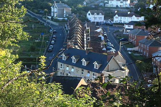 Rooftops of Beer village in Devon