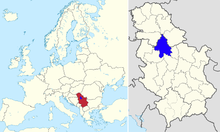 Belgrad'ın Avrupa'daki ve Sırbistan'daki konumu
