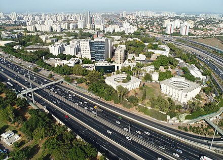 Aerial view of Bar-Ilan University