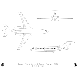 A Boeing 727-es jellegrajza