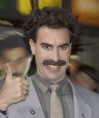 Baron Cohen as Borat in Cologne, Germany, 2006
