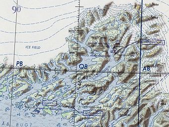 Map of Greenland section showing Simiutak Island