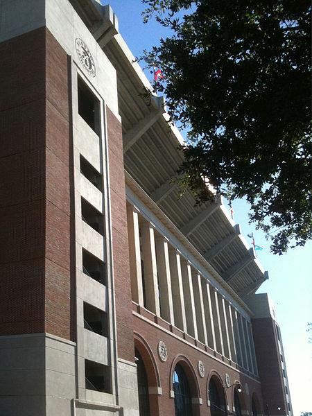 Exterior of the newly expanded south end zone in 2010