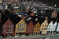 Bryggen i Bergen sett ovenfra