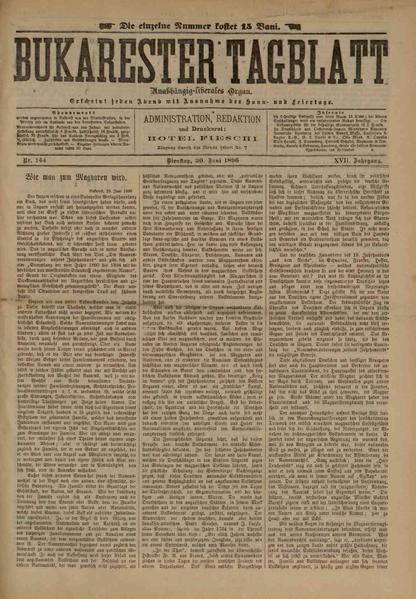 File:Bukarester Tagblatt 1896-06-30, nr. 144.pdf