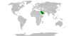 نقشهٔ موقعیت بلغارستان و عربستان سعودی.
