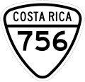 Road shield of Costa Rica National Tertiary Route 756