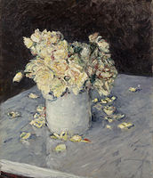 Gustave Caillebotte, (1848–1894), Yellow Roses in a Vase (1882), Dallas Museum of Art