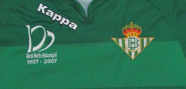 Betis' shirts in 2007 bore an emblem for their centenary.