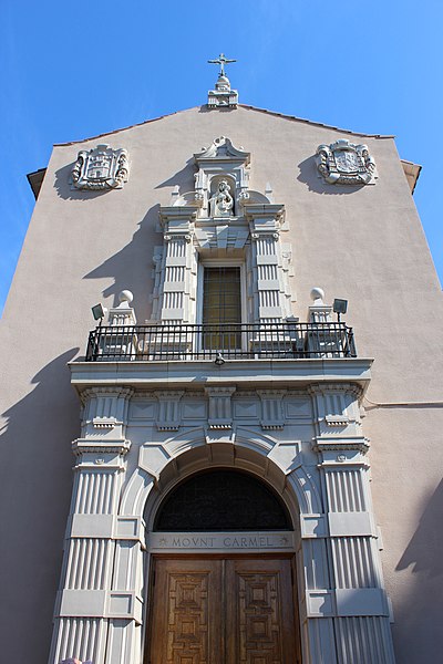 The Carmelite Convent of the Infant Jesus, built in 1917 in a Spanish Colonial Revival style