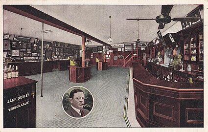 Central Saloon - Jack Doyles Vernon CA (George Rice & Sons printers, Los Angeles, c. 1916)