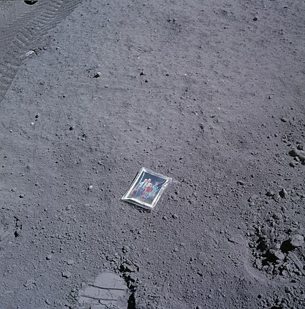 Duke left a photo of his family on the Moon.