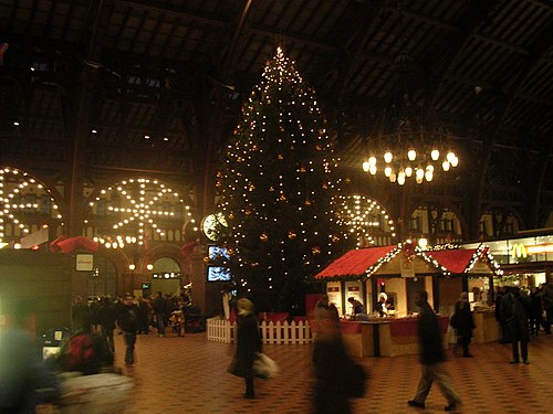 Christmas in the Copenhagen Central Station