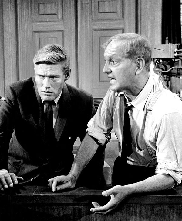 Chuck Connors as John Egan and guest star Joseph Schildkraut as his client