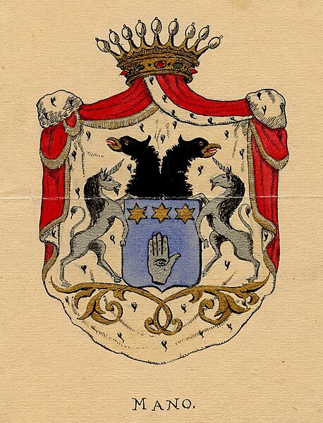 Coat of arms of the Manos family