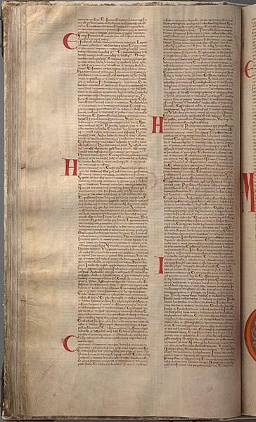 Book of Zechariah (6:15-13:9) in Latin in Codex Gigas, made around 13th century.