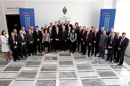 Participants of the "Common Agricultural Policy 2014-2020" meeting of Chairpersons of Agriculture Committees of the EU member states in the Polish Senate