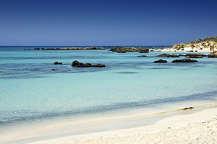 The beach of Elafonisi, Crete