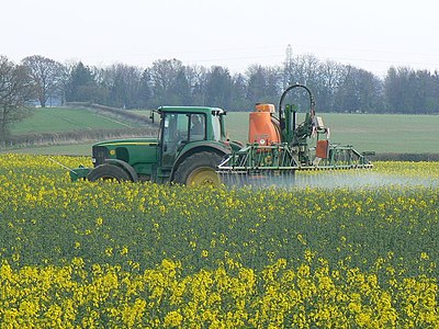 Crop spraying near St Mary Bourne - geograph.org.uk - 392462.jpg