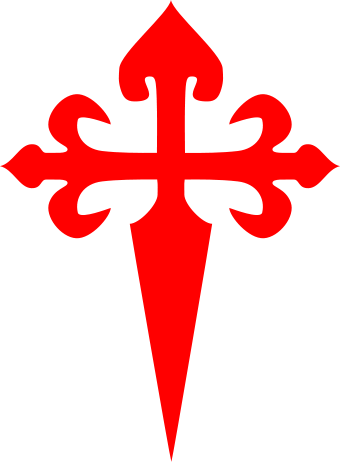 The Cross of Saint James, the symbol of the Order of Santiago; the hilt is surmounted with a scallop.